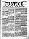 Justice Saturday 07 November 1885 Page 1