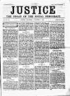 Justice Saturday 21 November 1885 Page 1