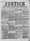 Justice Saturday 06 March 1886 Page 1