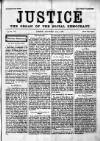Justice Saturday 31 July 1886 Page 1
