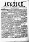 Justice Saturday 18 December 1886 Page 1
