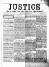 Justice Saturday 01 January 1887 Page 1