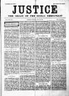 Justice Saturday 07 May 1887 Page 1
