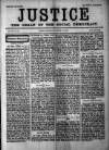 Justice Saturday 15 October 1887 Page 1