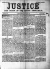 Justice Saturday 31 March 1888 Page 1