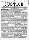 Justice Saturday 25 August 1888 Page 1
