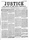 Justice Saturday 17 August 1889 Page 1