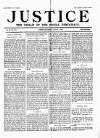Justice Saturday 16 August 1890 Page 1