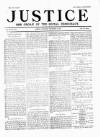 Justice Saturday 29 November 1890 Page 1
