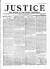 Justice Saturday 06 December 1890 Page 1
