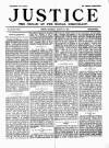 Justice Saturday 29 August 1891 Page 1