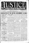 Justice Saturday 05 October 1907 Page 1