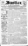 Justice Saturday 21 September 1912 Page 1