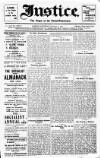 Justice Saturday 07 December 1912 Page 1