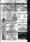 Portadown News Saturday 04 January 1890 Page 1