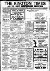 Kington Times Saturday 12 April 1919 Page 1