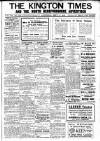 Kington Times Saturday 13 September 1919 Page 1