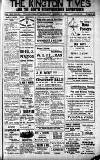 Kington Times Saturday 13 August 1921 Page 1
