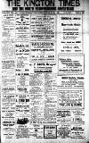 Kington Times Saturday 20 August 1921 Page 1