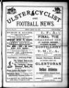 Ulster Football and Cycling News Friday 15 March 1889 Page 1