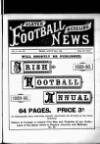 Ulster Football and Cycling News Friday 30 August 1889 Page 1