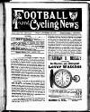 Ulster Football and Cycling News Friday 02 November 1894 Page 1
