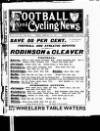 Ulster Football and Cycling News Friday 11 January 1895 Page 1