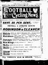 Ulster Football and Cycling News Friday 28 February 1896 Page 1