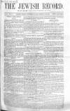 Jewish Record Friday 13 November 1868 Page 1