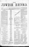 Jewish Record Friday 16 April 1869 Page 1