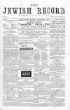 Jewish Record Friday 10 December 1869 Page 1