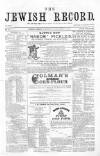 Jewish Record Friday 21 January 1870 Page 1