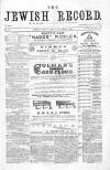 Jewish Record Friday 08 April 1870 Page 1