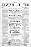 Jewish Record Friday 21 October 1870 Page 1