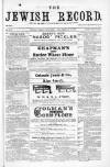 Jewish Record Friday 04 November 1870 Page 1