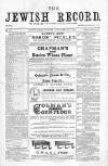 Jewish Record Friday 11 November 1870 Page 1