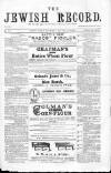 Jewish Record Friday 16 December 1870 Page 1