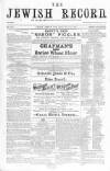 Jewish Record Friday 09 June 1871 Page 1