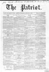 Patriot Thursday 03 January 1861 Page 1