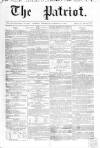 Patriot Thursday 31 January 1861 Page 1