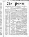 Patriot Thursday 28 June 1866 Page 1