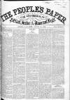 People's Paper Saturday 28 August 1852 Page 1