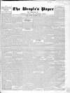 People's Paper Saturday 09 September 1854 Page 1