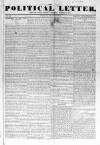 Political Letter Saturday 06 August 1831 Page 1