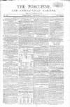 Porcupine Wednesday 11 November 1801 Page 1