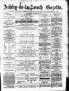 Ashby-de-la-Zouch Gazette Saturday 26 October 1878 Page 1