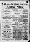 Ashby-de-la-Zouch Gazette Saturday 26 June 1880 Page 1