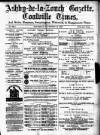 Ashby-de-la-Zouch Gazette Saturday 10 November 1883 Page 1