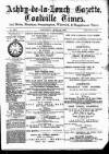 Ashby-de-la-Zouch Gazette Saturday 11 April 1885 Page 1