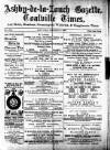 Ashby-de-la-Zouch Gazette Saturday 08 January 1887 Page 1